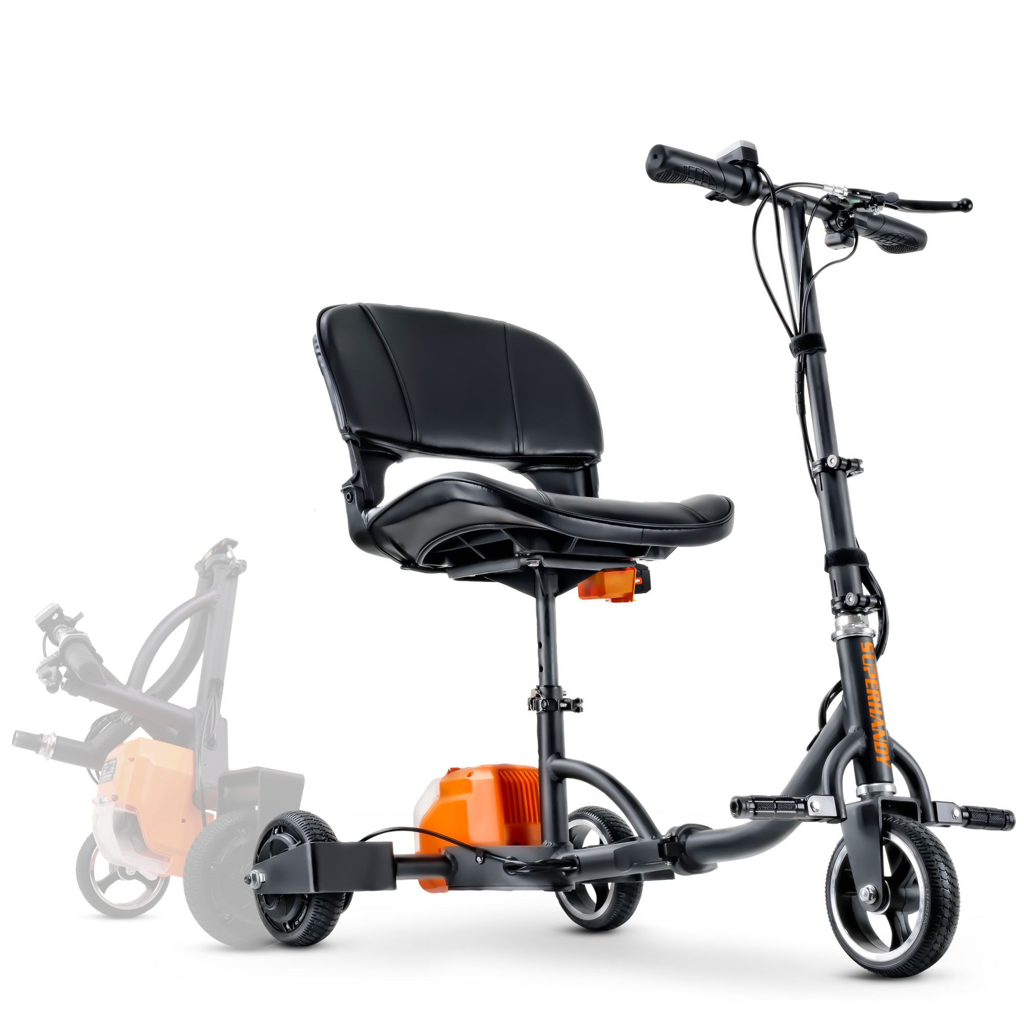 SuperHandy, 3 Wheel Power Mobility Scooter, Max. Speed 3 MPH, Weight Capacity 275 lb, Model# TRI-GUT112